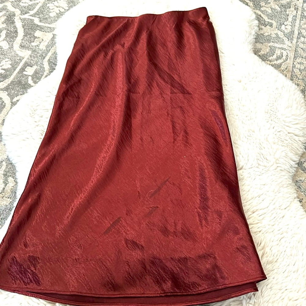 Banana Republic silky slip mahogany petite XXS Skirt
